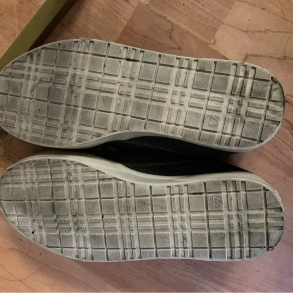 “BURBERRY” Style Denim Lace Up Running Shoes - Picture 7 of 8